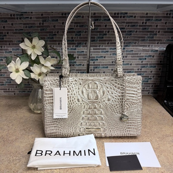 Brahmin Handbags - NWT Brahmin Josette Pristine silver purse